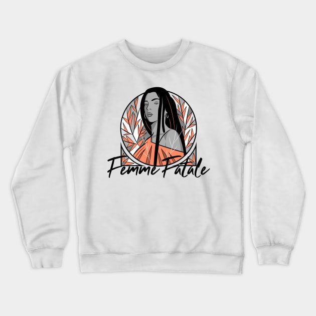 Femme Fatale Crewneck Sweatshirt by Cosmic Whale Co.